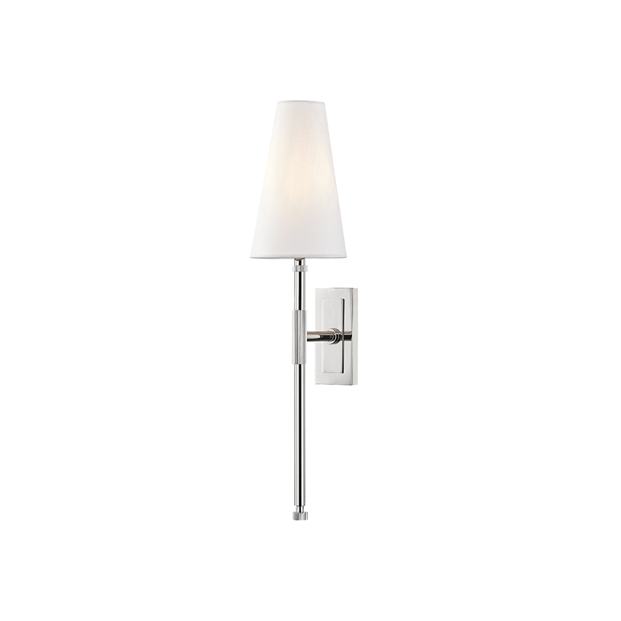 Bowery Wall Sconce Tapered Nickel