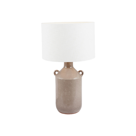 Grey Gloss Urn Stoneware Table Lamp
