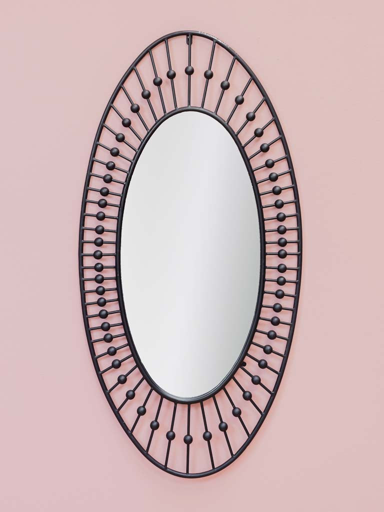Oval Black Pearl Mirror