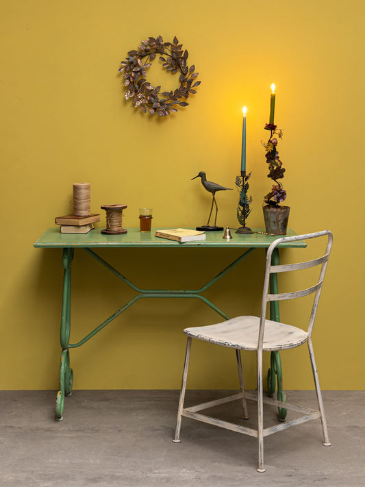 Green Iron Console Table