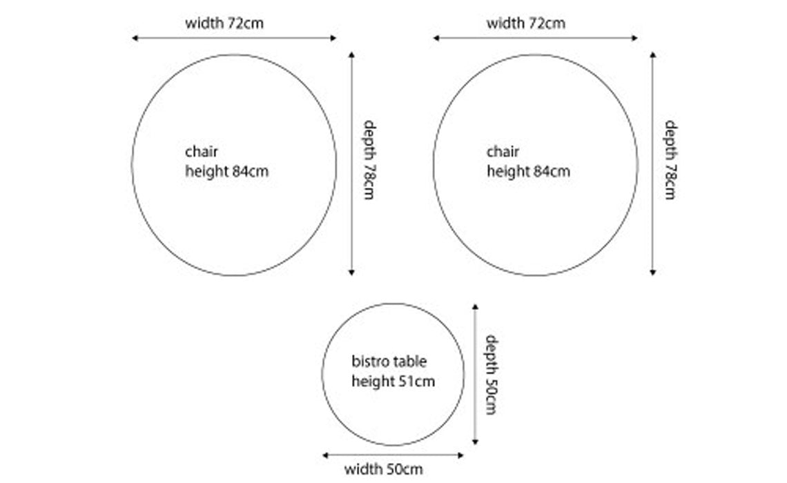 Azure Escape Bistro Set | COLLECTION ONLY