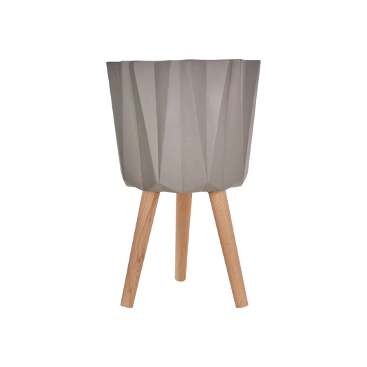 Darnell Large Grey Multi Faceted Planter