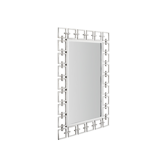 Nickel Chain Effect Rectangular Mirror