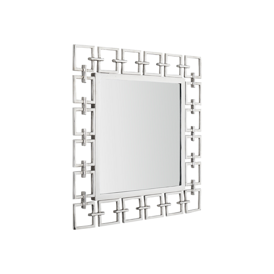 Nickel Chain Effect Square Mirror