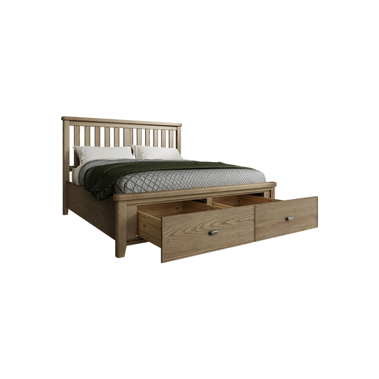Holme Bed Wooden Headboard with Drawers