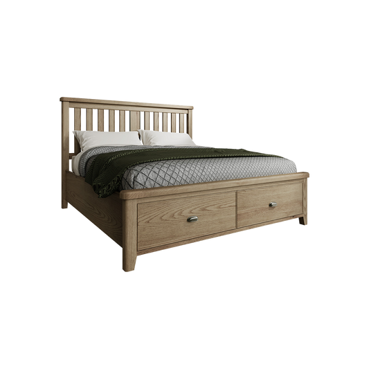 Holme Bed Wooden Headboard with Drawers