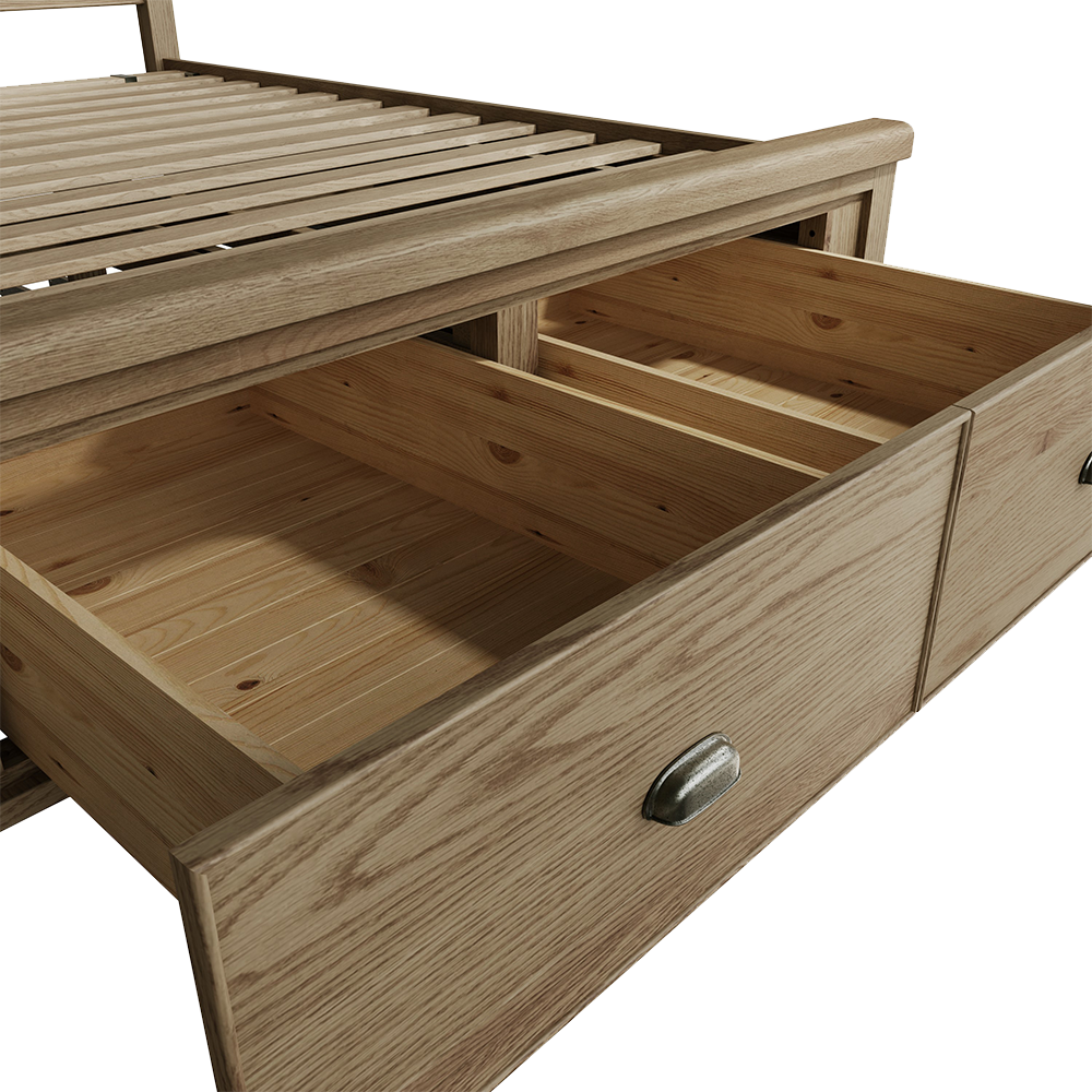 Holme Bed Wooden Headboard with Drawers