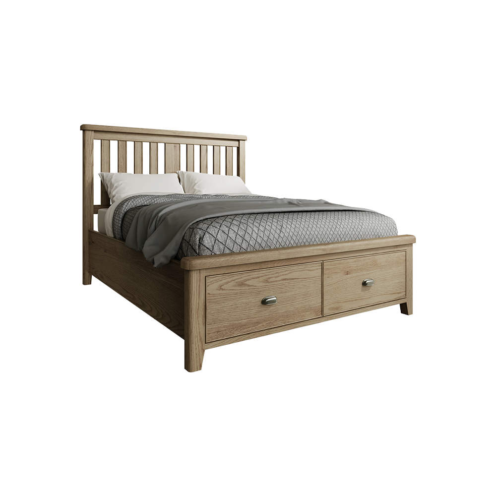 Holme Bed Wooden Headboard with Drawers