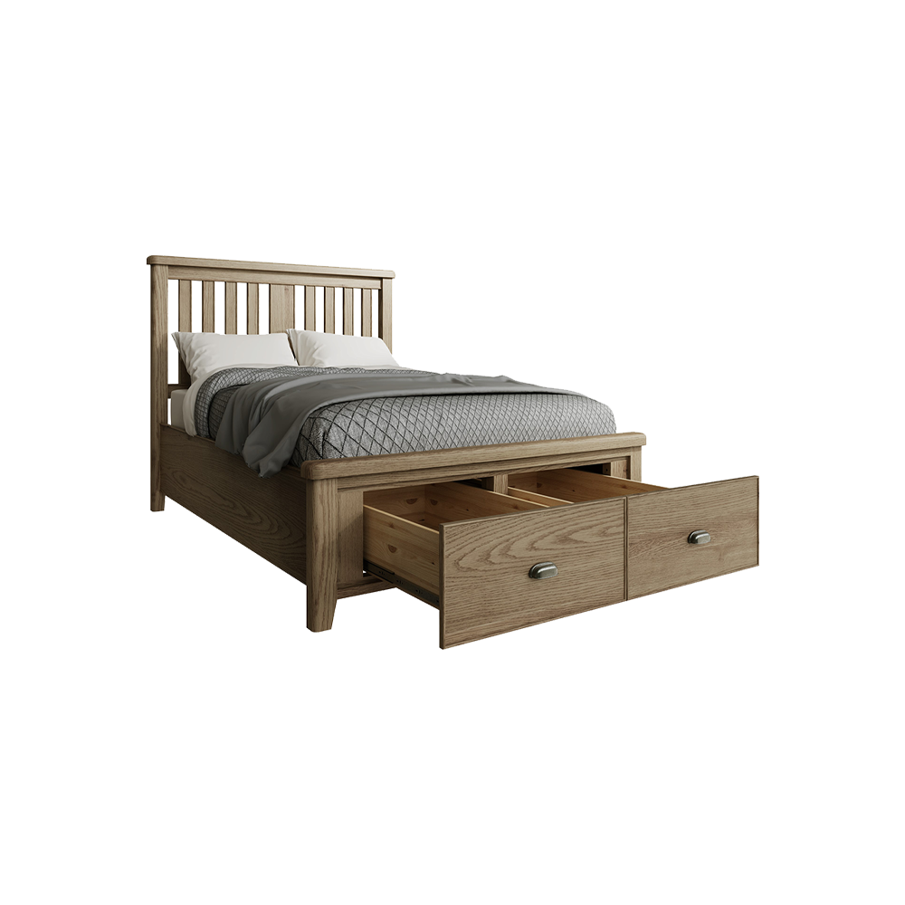 Holme Bed Wooden Headboard with Drawers