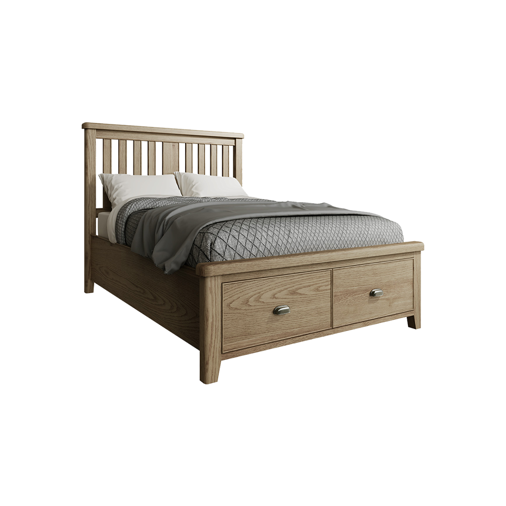 Holme Bed Wooden Headboard with Drawers