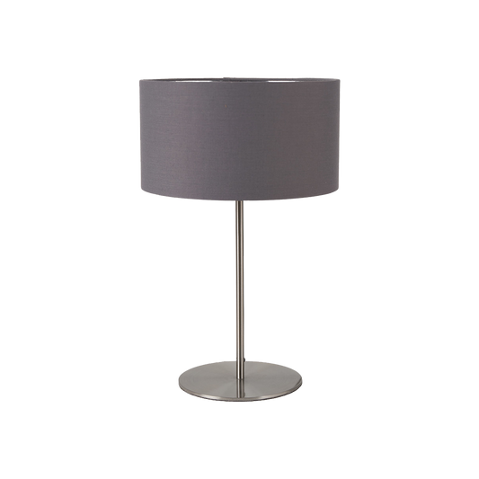 Elin Brushed Silver & Steel Grey Table Lamp