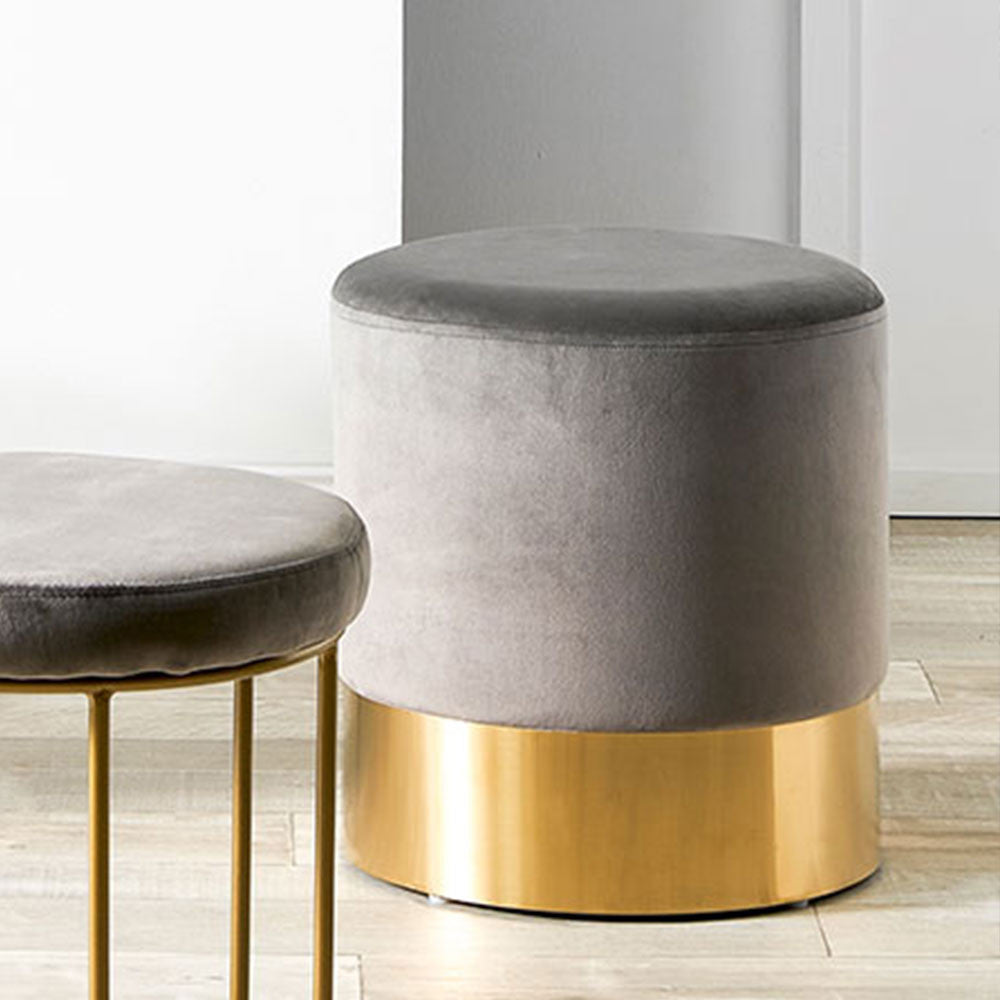 Dove Grey & Gold Stool