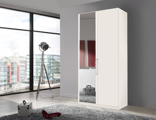 Bermuda Hinged 2 Door Wardrobe Matte White 100cm