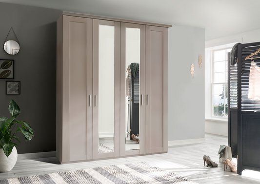 Oxford 4 Door Wardrobe Pebble Grey 200cm