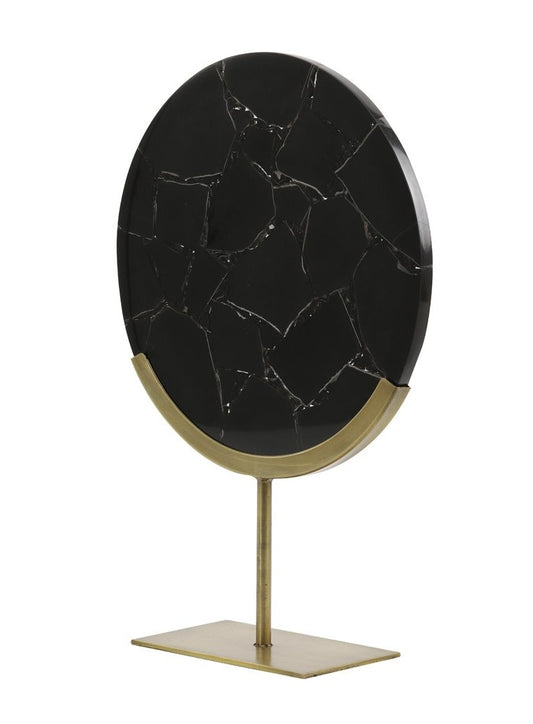 Black agate & Antique Bronze Ornament