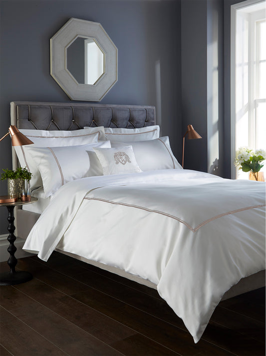 Double Row 800 Thread Count - Double Duvet Cover Grey