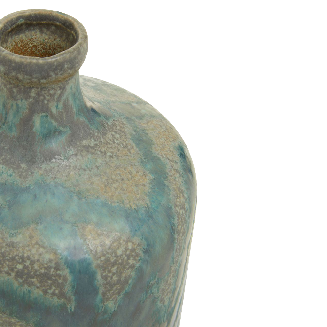 Silas Bottle Green Reactive Glaze Stoneware