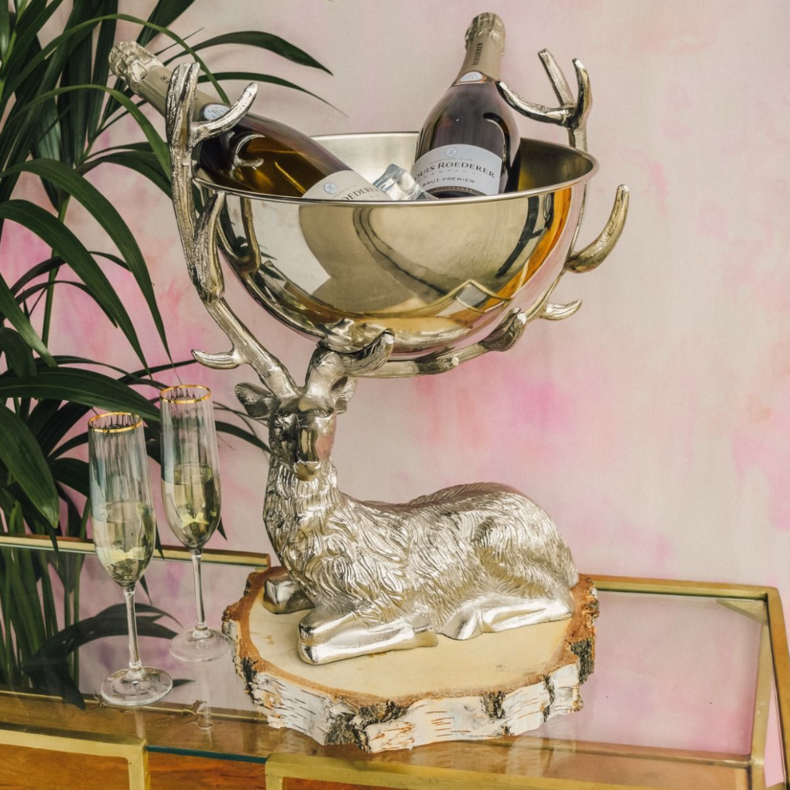 Small Resting Stag Punch Bowl/Wine Cooler