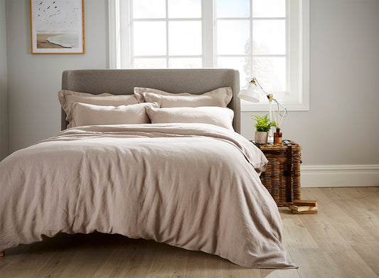 100% Linen Duvet Cover Stone