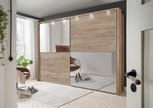 Bermuda II Sliding Wardrobe Rustic Oak 250cm