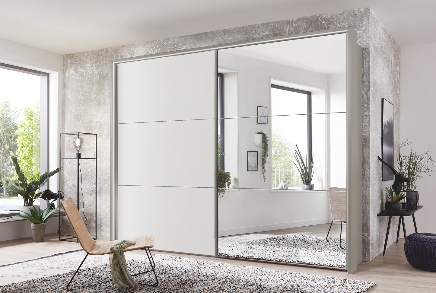 Kadiz Sliding Wardrobe White 300 cm
