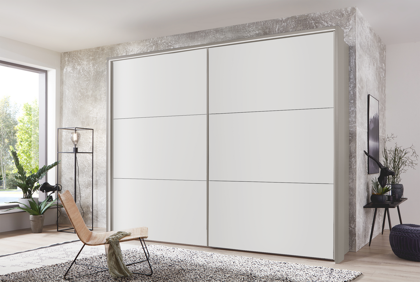 Kadiz Sliding Wardrobe White 300 cm