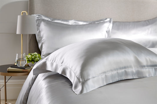 100% Silk Oxford Pillowcase Grey
