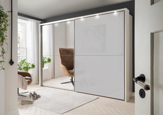 Bermuda Sliding Wardrobe Glass White 150cm