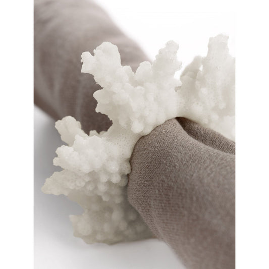 White Coral Napkin Rings x4