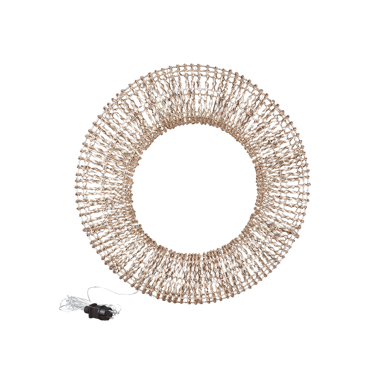 Hibba Bronze Wreath Iron Frame LED Lights Medium