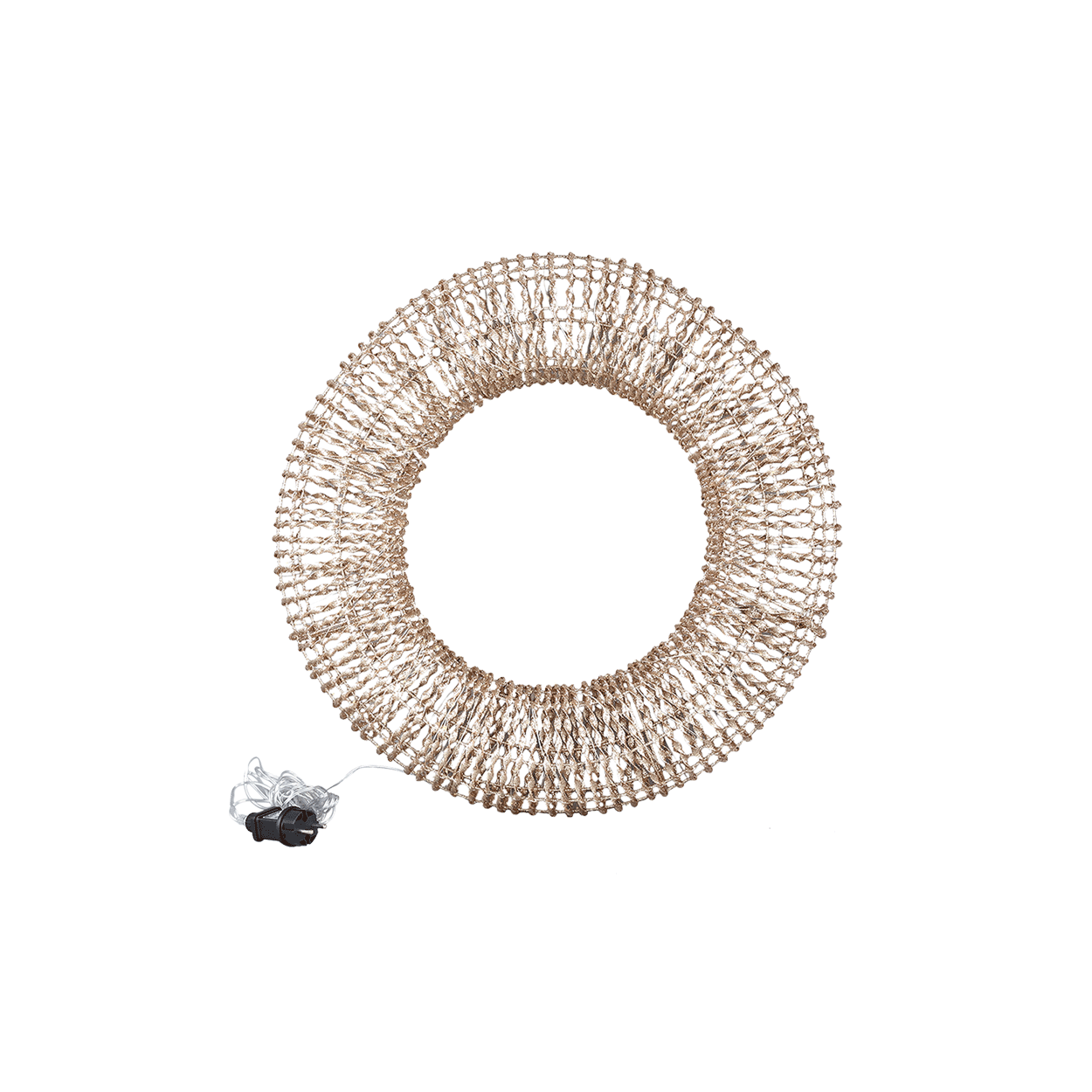 Hibba Bronze Wreath Iron Frame LED Lights Small