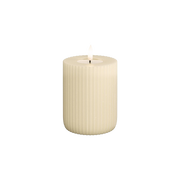 LED Shape Stripe Candle Cream 10cm