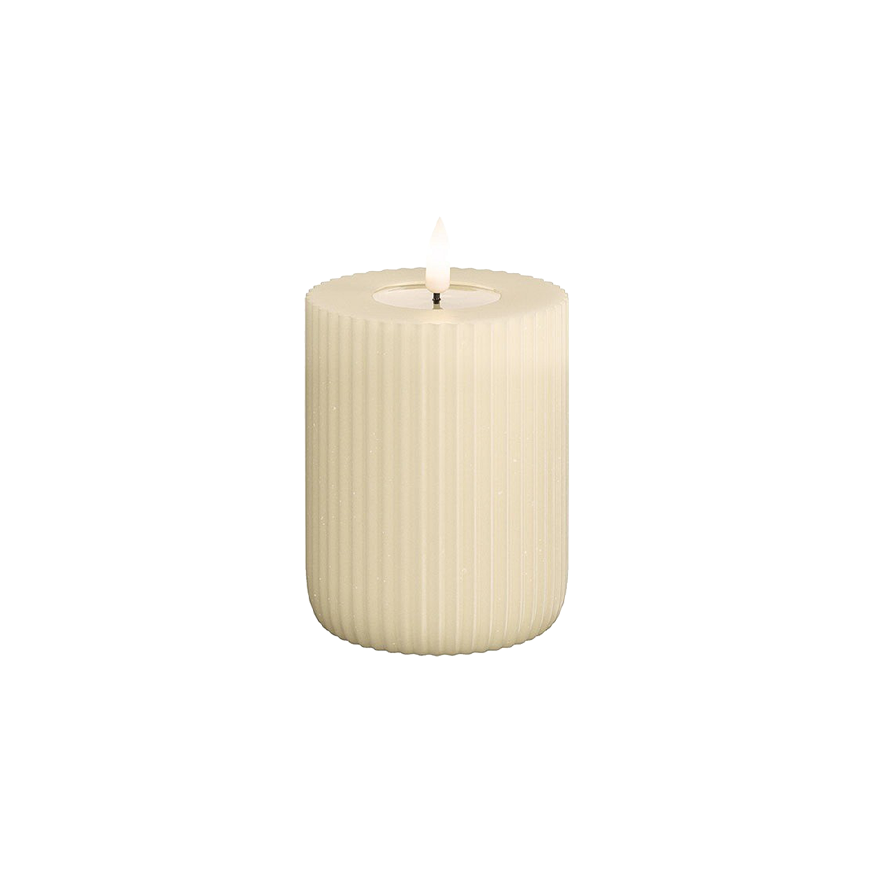 LED Shape Stripe Candle Cream 10cm