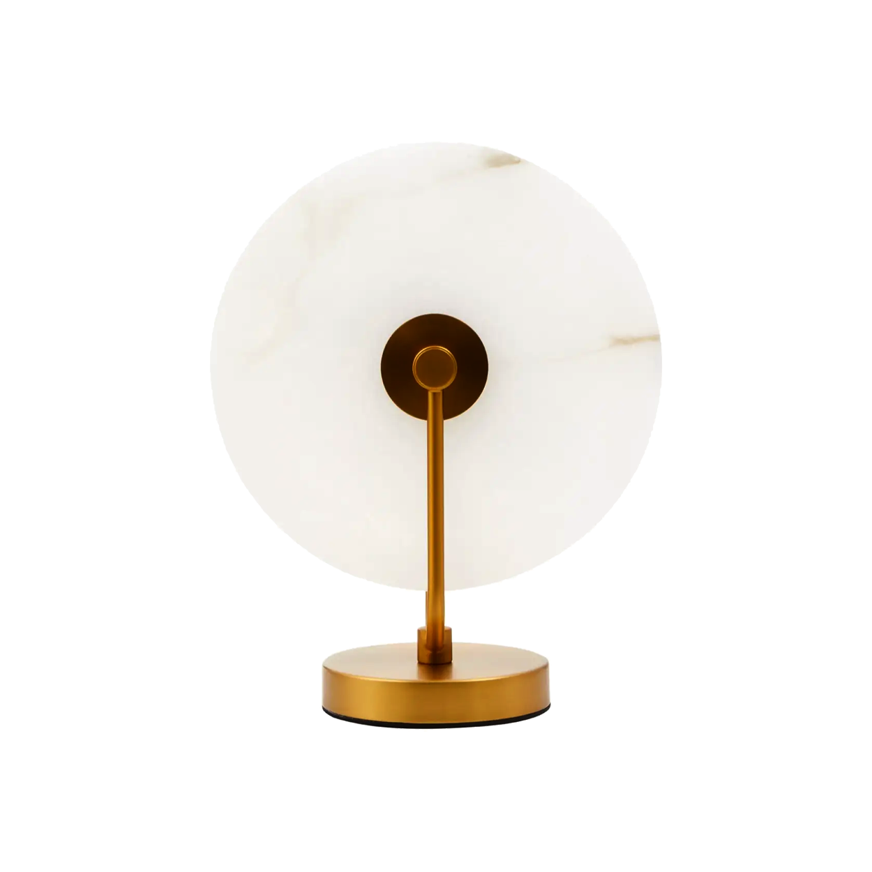 White Marble & Gold Finish Table Lamp