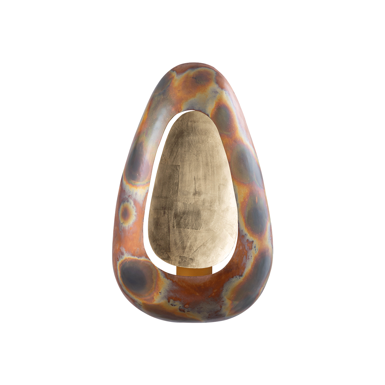 Magni Copper Iron Oval Wall Candle Holder Medium