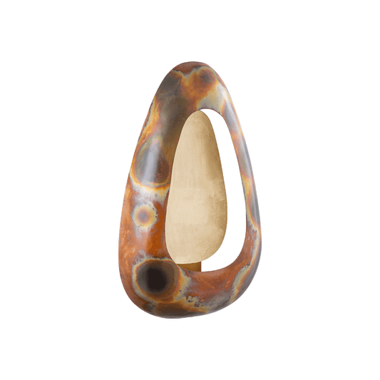 Magni Copper Iron Oval Wall Candle Holder Medium