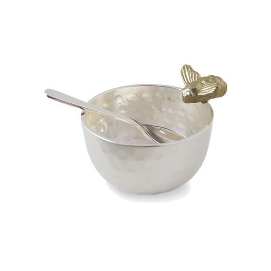 Bee Small Hammered Bowl & Spoon