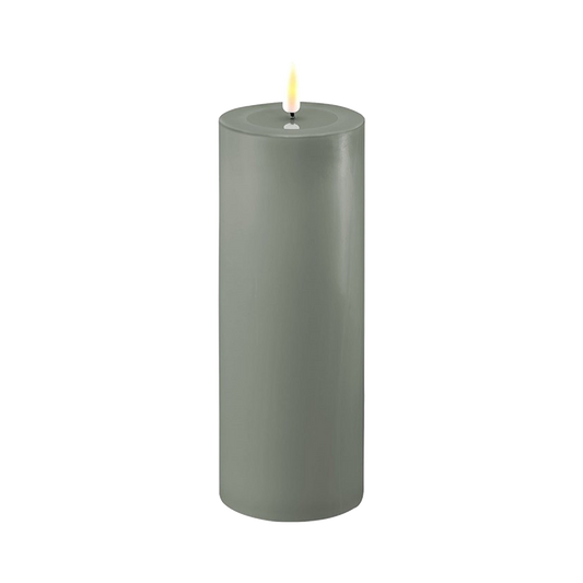 LED Candle Salvie Green 20cm