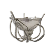 Octopus Stand With Hammered Stainless Steel Bowl