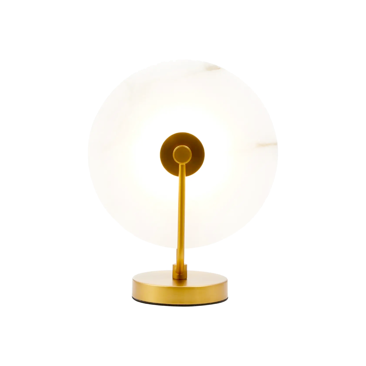 White Marble & Gold Finish Table Lamp
