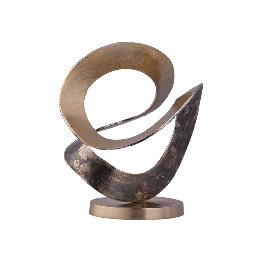 Brass Aluminium Statue Round Organic Two Tones