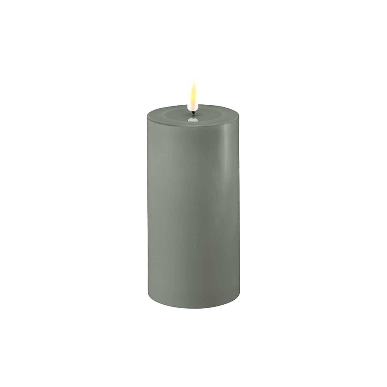 LED Candle Salvie Green 15cm