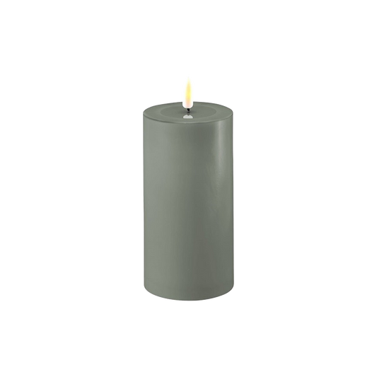 LED Candle Salvie Green 15cm