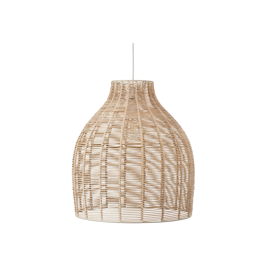 Natural Rattan Cloche Pendant
