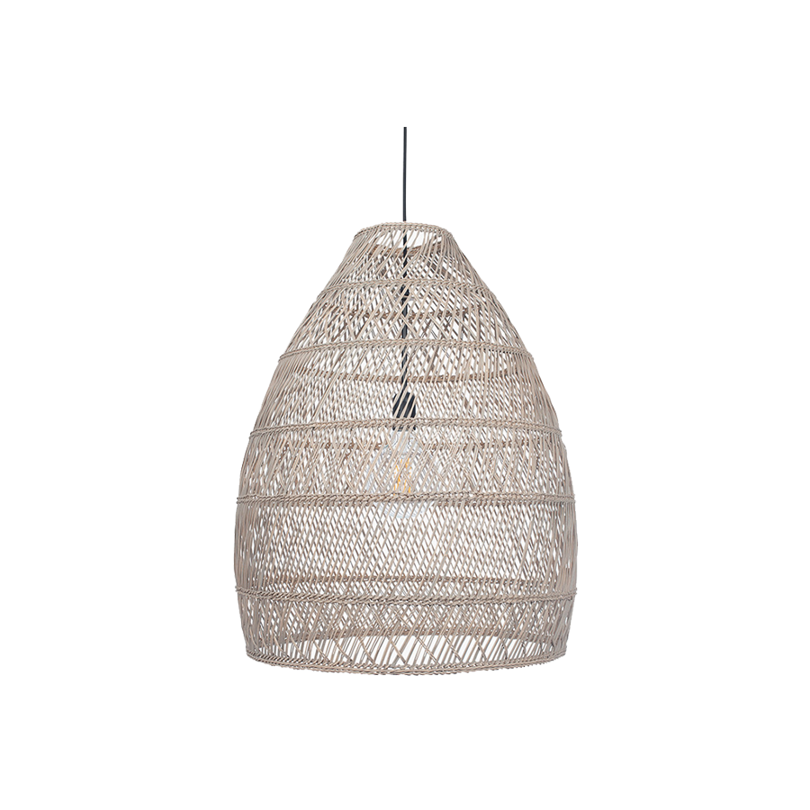 Molokai Grey Wash Woven Cloche Pendant