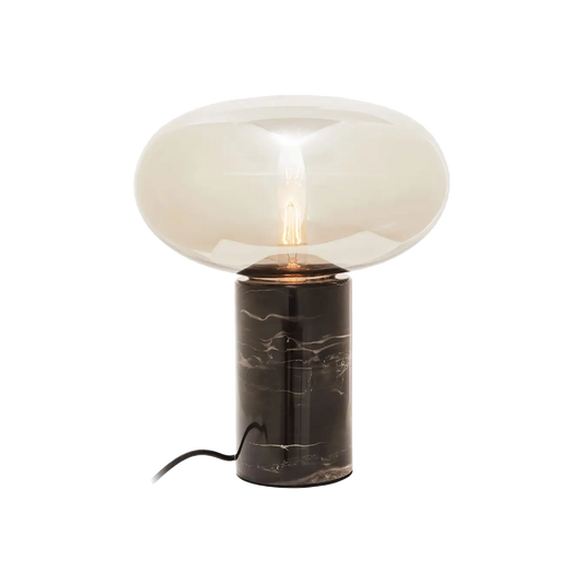 Black Marble Table Lamp Glass Shade