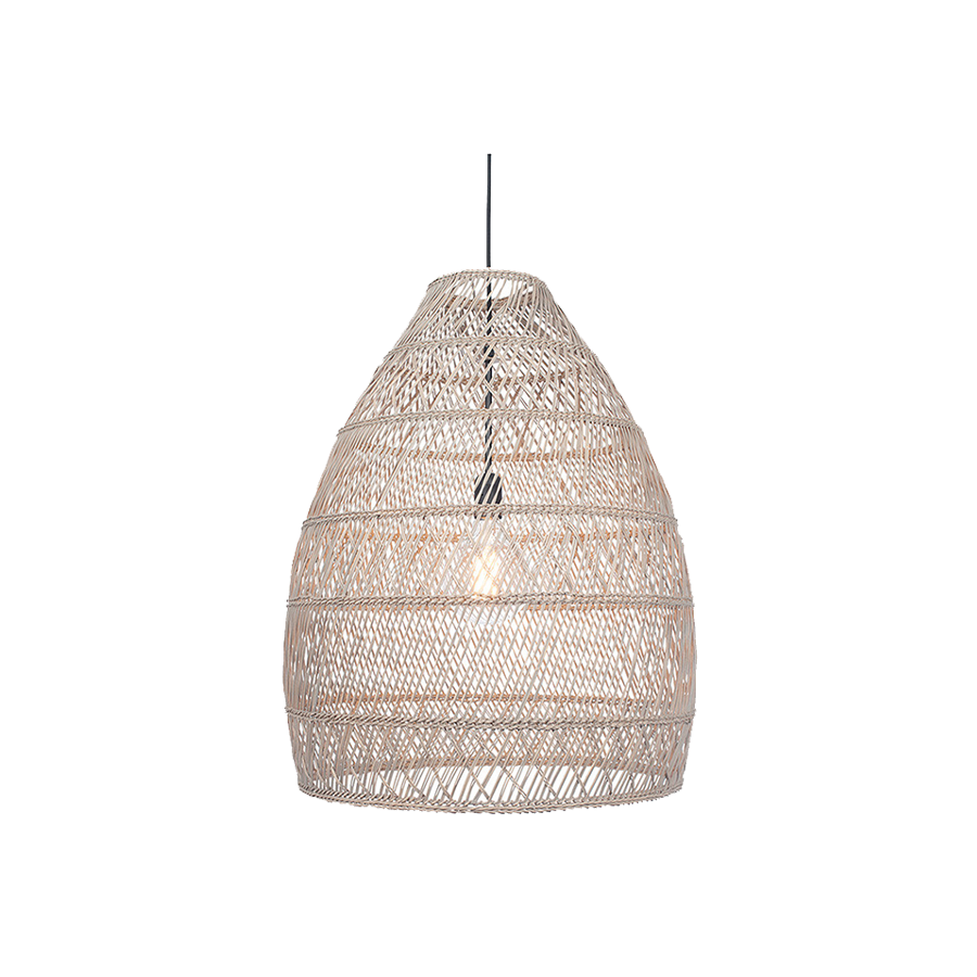 Molokai Grey Wash Woven Cloche Pendant