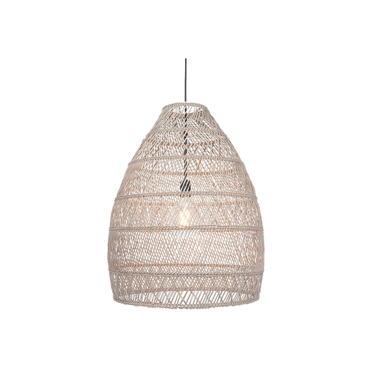 Molokai Grey Wash Woven Cloche Pendant