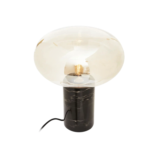 Black Marble Table Lamp Glass Shade