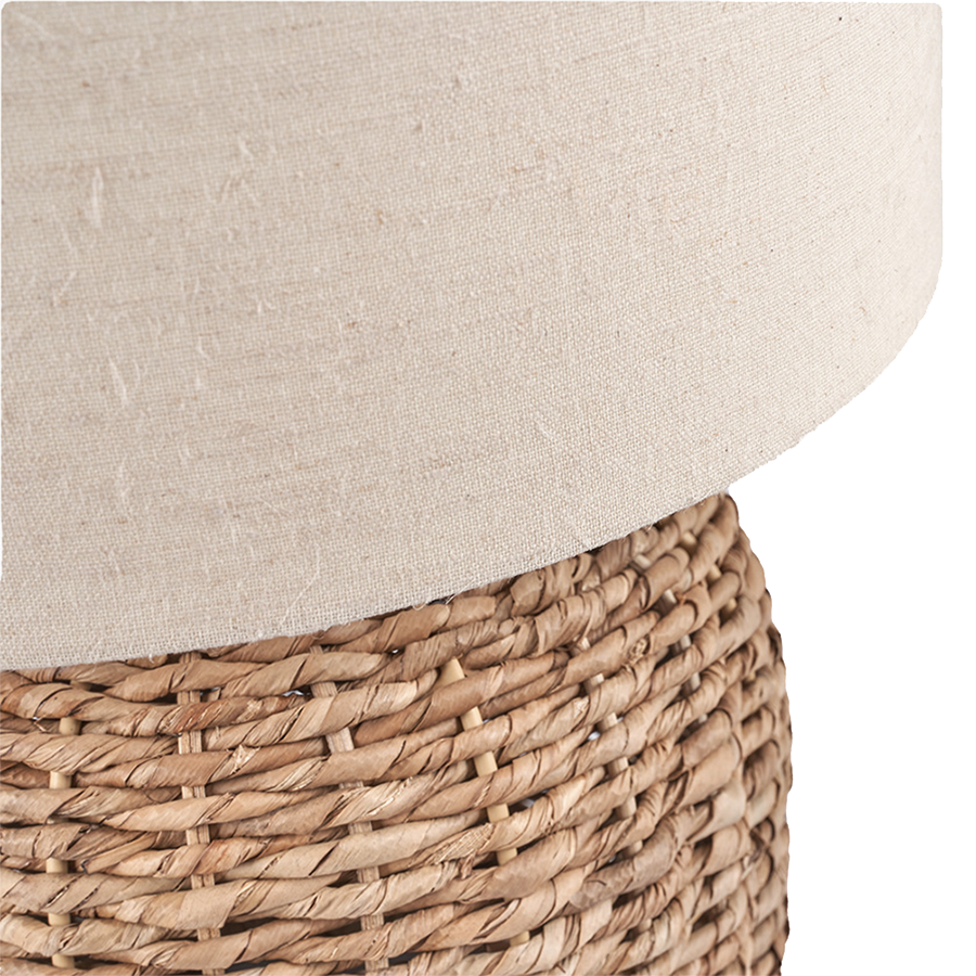 Natural Woven Small Table Lamp